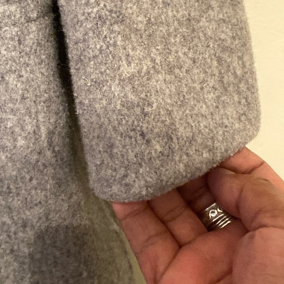 Alorna Vintage Gray Heather Wool Blend Maxi Coat Petite sized L or XL - Picture 8 of 15